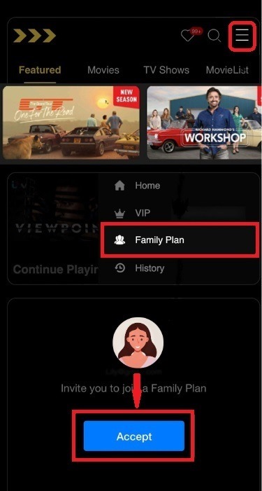 moviebox pro family plan invitation
