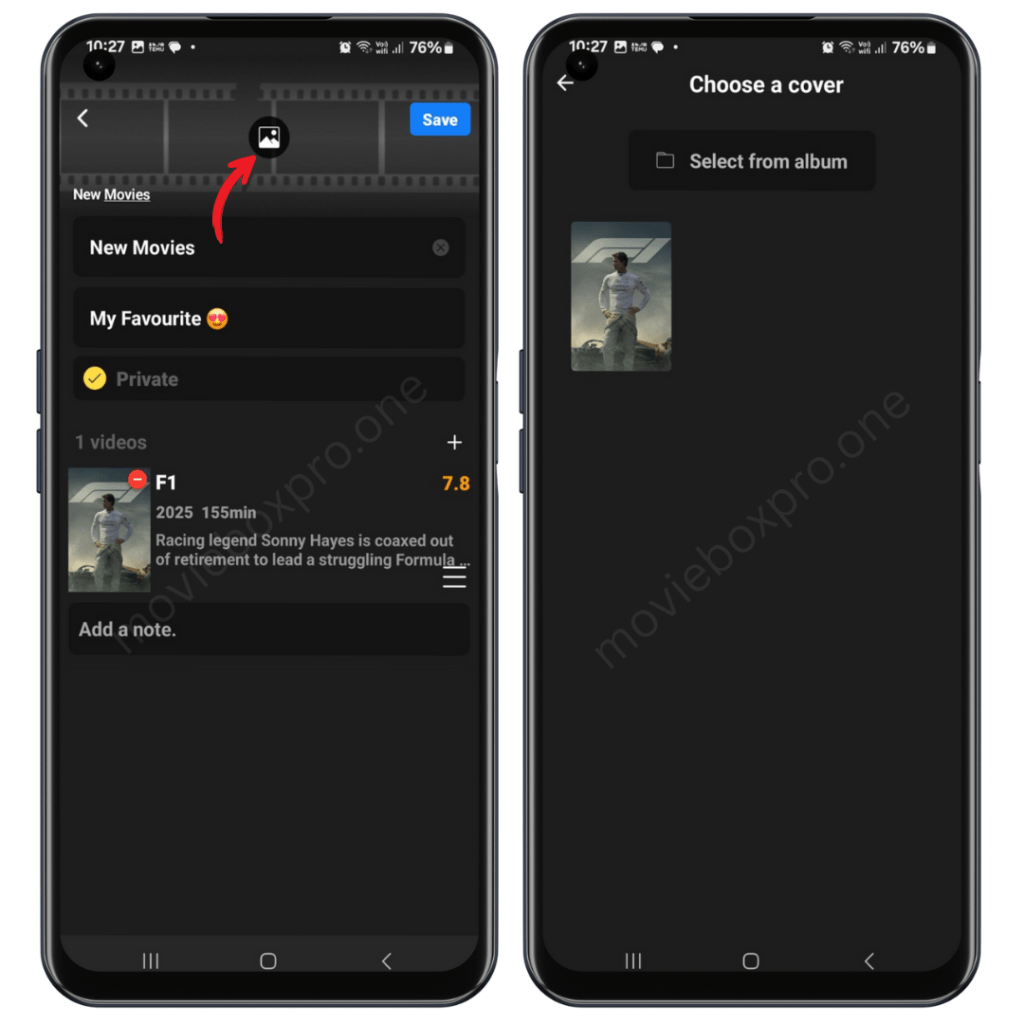 add cover image to list